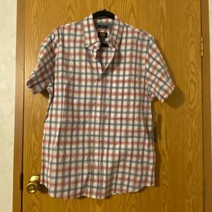 Lee Red and Blue Casual Button Down Shirt